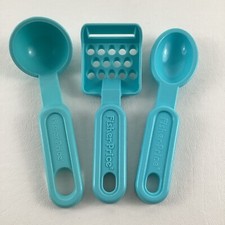 Fisher Price Fun With Food Ladle Spoon Utensil Blue Pretend 80s Lot Vintage 1987
