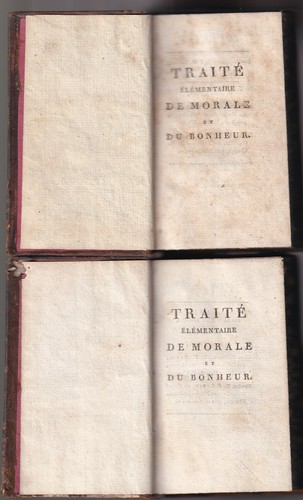 TRAITÉ Élémentaire de MORALE et BONHEUR Jean-Zacharie Paradis de Raymondis 1795 - Picture 2 of 12