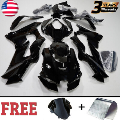 Glossy Black Fairing Kit For 2021-2022 Kawasaki Ninja ZX10R ABS Bodywork Set US