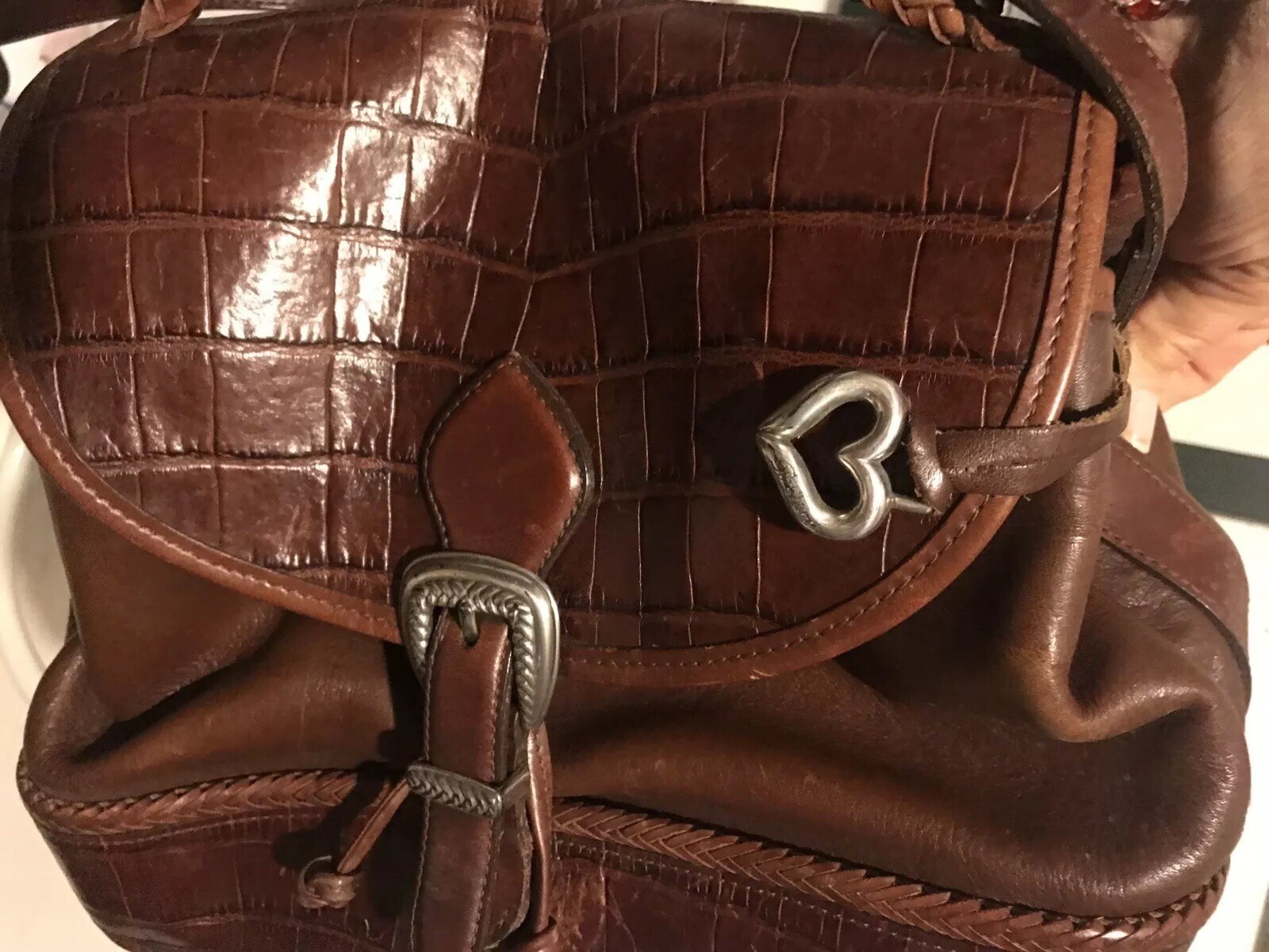 PONY BRIGHTON Western pelle invecchiata med. Borsa a tracolla convertibile