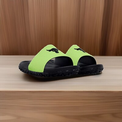 Mens Under Armour Project Rock‎ Green Slides Strap Sandals 3025237 Size 9 $65 UNDER ARMOUR Men main image 2