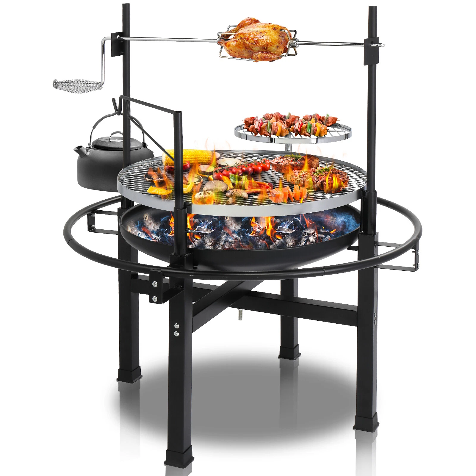 Heavy Duty Cast Iron Charcoal Grill Tabletop BBQ Grill Stove for Camping Picnic
Opens in a new windo
