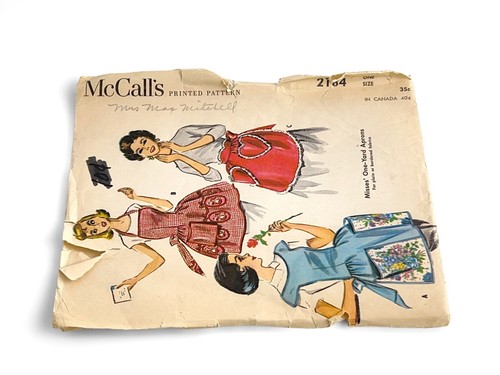LOVELY VTG 1950S HALTER APRON MCCALLS SEWING PATTERN - Picture 2 of 4