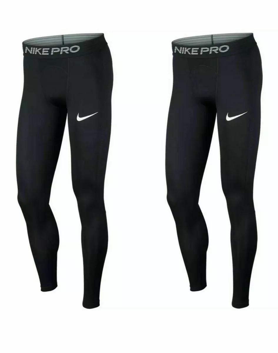 Nike Pro Tights Black Men's Athletics Compression Tight Pants Size