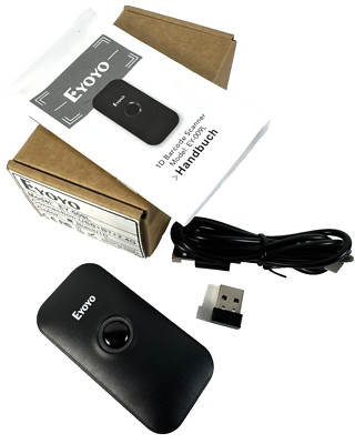 Eyoyo 1D Mini Wireless Bluetooth 2.4G QR Code Barcode Scanner Leser NEU OVP