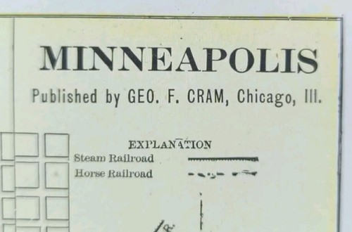 Vintage 1902 MINNEAPOLIS MINNESOTA Map 11"x14" Old Antique Original DINKYTOWN - Picture 16 of 16