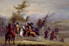 The Greeting by Alfred Jacob Miller Western Giclee Art Print + Ships Free