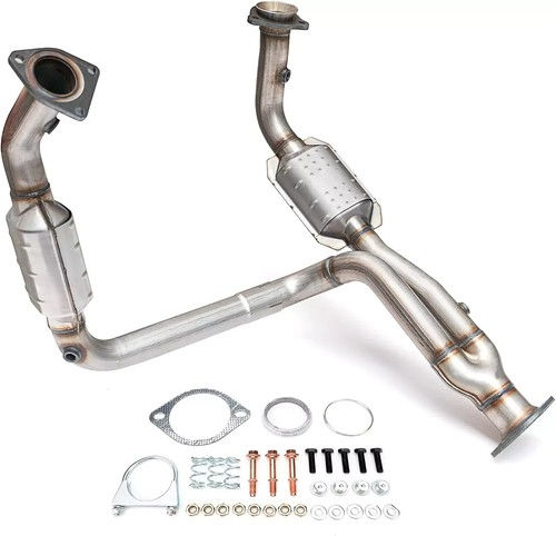 High Flow Front Catalytic Converter Kit Direct-Fit Chevy Silverado GMC Sierra 15