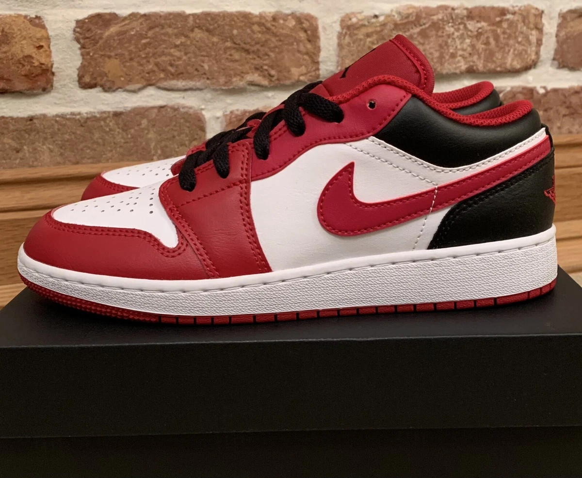 NIKE AIR JORDAN 1 LOW WHITE GYM RED-BLACK