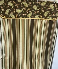 Waverly Prelude Paisley Floral Stripe 84 x 43 Drapery Panel Set of 2