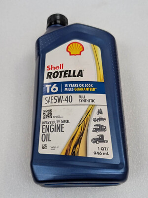 #ad GENUINE Shell Rotella 5W 40 Full Syn Engine Oil T6 1 Qt MULTIPACK 50049479 AA $145.98
