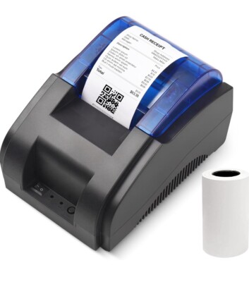 BISOFICE 58mm Belegdrucker Thermodrucker Tragbarer Etikettendrucke USB/Bluetooth