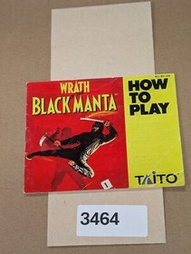 Wrath of the Black Manta - Nintendo NES- Manual Only **NO GAME!