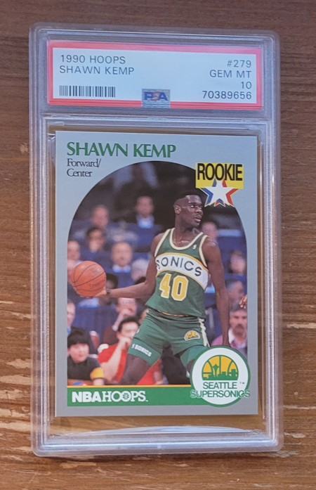 1990 Hoops #279 Shawn Kemp Rookie PSA 10 Seattle Supersonics (UCSC_L)