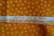 18" Long, Orange Dots on Marbled Golden-Orange Cotton, Moda/"Marble Dot", N1522