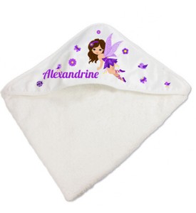 Cape De Bain Sortie De Bain Motif Fee Pour Bebe Personnalise Ref 07 Ebay