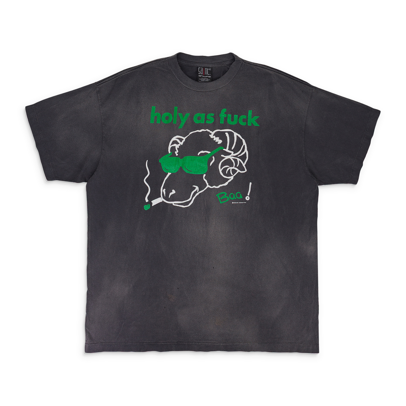 ФУТБОЛКА NWT SAINT MICHAEL BLACK HOLY РАЗМЕР XXXL 430 ДОЛЛАРОВ США 81490₽