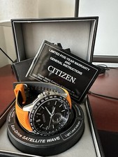 Citizen CC3005-00E Eco-Drive Satellite Wave 44MM Men's Black Rubber  Bracelet