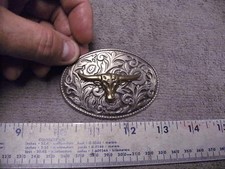 Vintage Western Buckle with a Bull Head see pictures