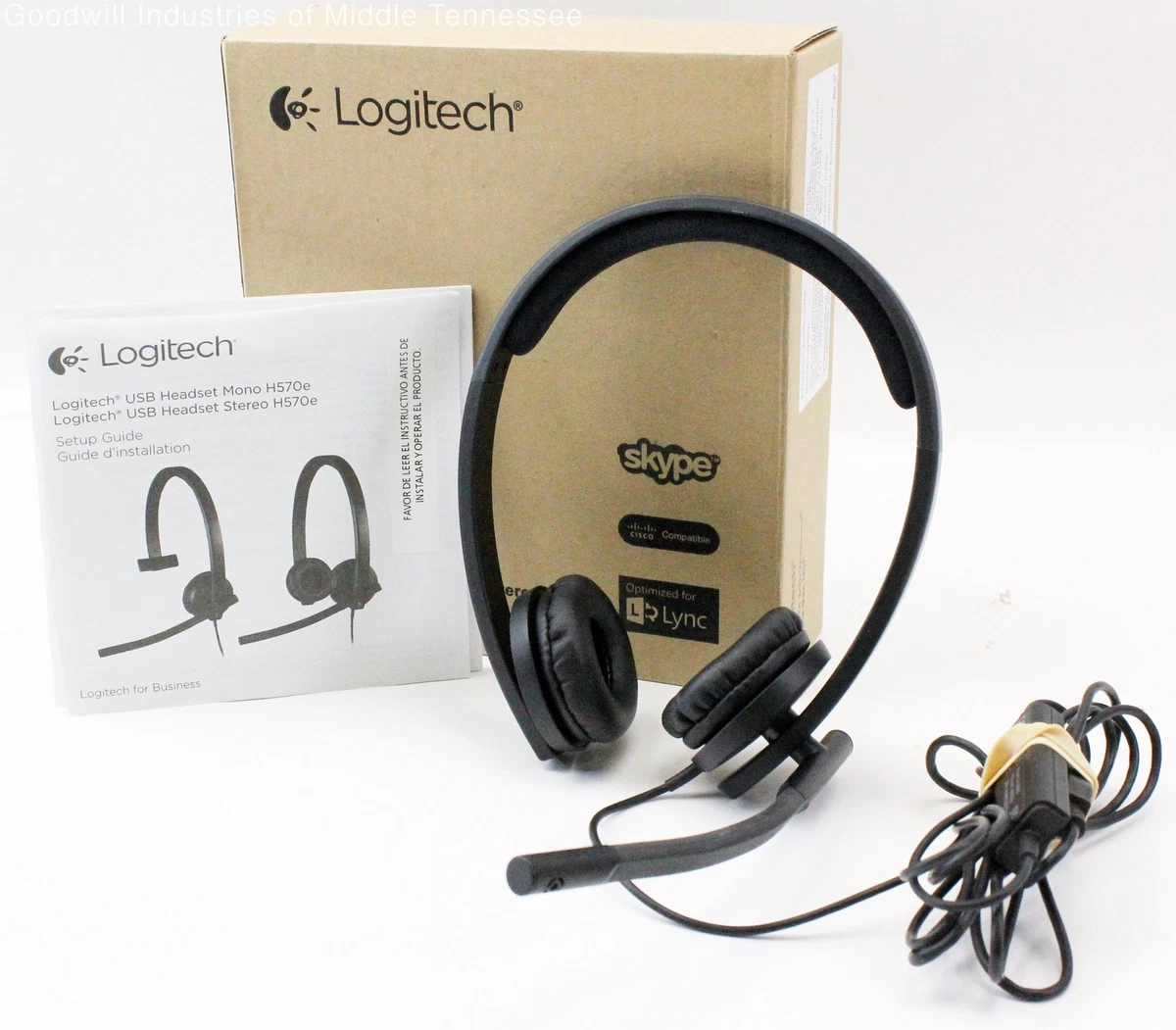 Logitech Noise Cancelling USB 2.0 Wired Stereo Headset H570E