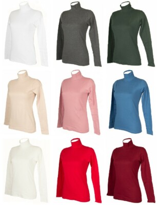 SG Lupetto mezzo collo donna maglia manica lunga caldo biocotton RAGNO  articolo | eBay