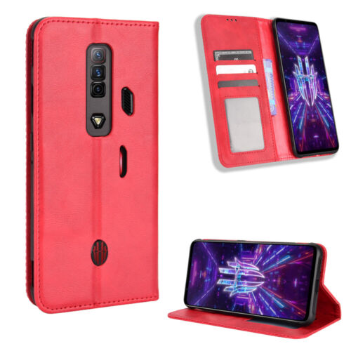 For ZTE nubia Red Magic 8 7 7S 6R 6 Pro 5S 5G Leather Holder Wallet Stand Case - Picture 8 of 23