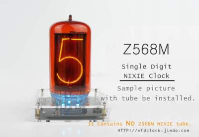 No Tube*]-Z568M-USB Powered-Single Digit NIXIE Clock+Acrylic