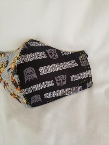 Transformers Bumblebee face mask, Washable, Nose Wire, adjustable 👂 - Picture 2 of 3