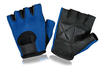 Leder Bus Fahren Handschuhe Fingerlos Radfahren Fitness Rollstuhl Training Netz Rücken