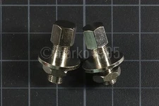 [x2] Nickel Plated Brass Bulkhead Panel Air Compressor Tank Fill Valve Schrader