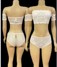 Victorias Secret DREAM ANGELS Set Bralette Crop Top Bra  Cheeky Panty Large