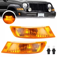 Turn Signal Light Set w/Bulbs Front Left and Right For Jeep Liberty 2005-2007