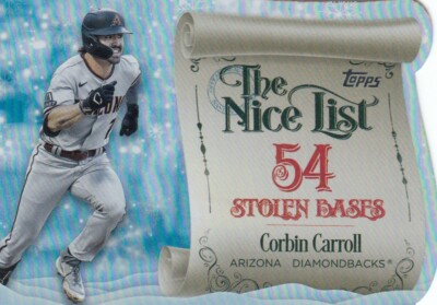 CORBIN CARROLL TOPPS HOLIDAY THE NICE LIST DIE CUT DIAMONDBACKS