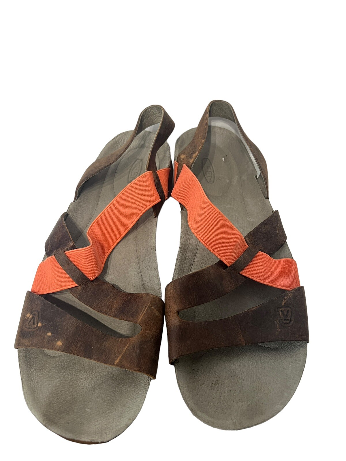 Scarpe sandalo sportivo KEEN donna DAUNTLESS cinturino alla caviglia marrone arancione punta aperta taglia 8