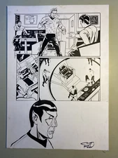 STAR TREK ORIGINAL COMIC ART 11"X17" BY SCOTT REED 1995! 