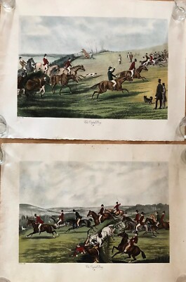 C. R. WINTER 1848 The Oxford Drag 2 And 3 Fox Hunt Prints