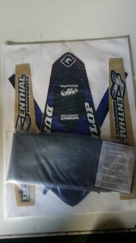 Flu Designs TS1 YZ250F YZ 250 F Blue Sticker Kit 2010-2013 With Seat Cover - Picture 4 of 8