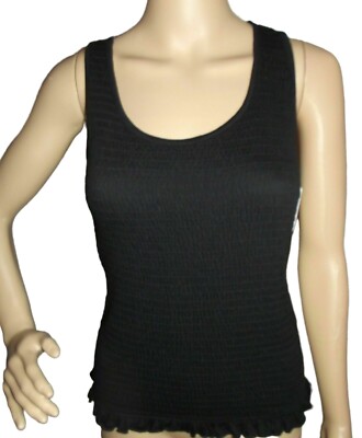 Eye Candy Jr Size Medium Black Smocked Tank Top shirred cami sleeveless shirt m