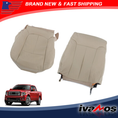 Driver Bottom & Top Perforated  Leather Seat Cover For Ford F150 Laria 2009-2014