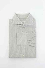 NWT 1070 Brunello Cucinelli Men Basic Fit Stripe Knit ButtonDown Shirt48/38 A238