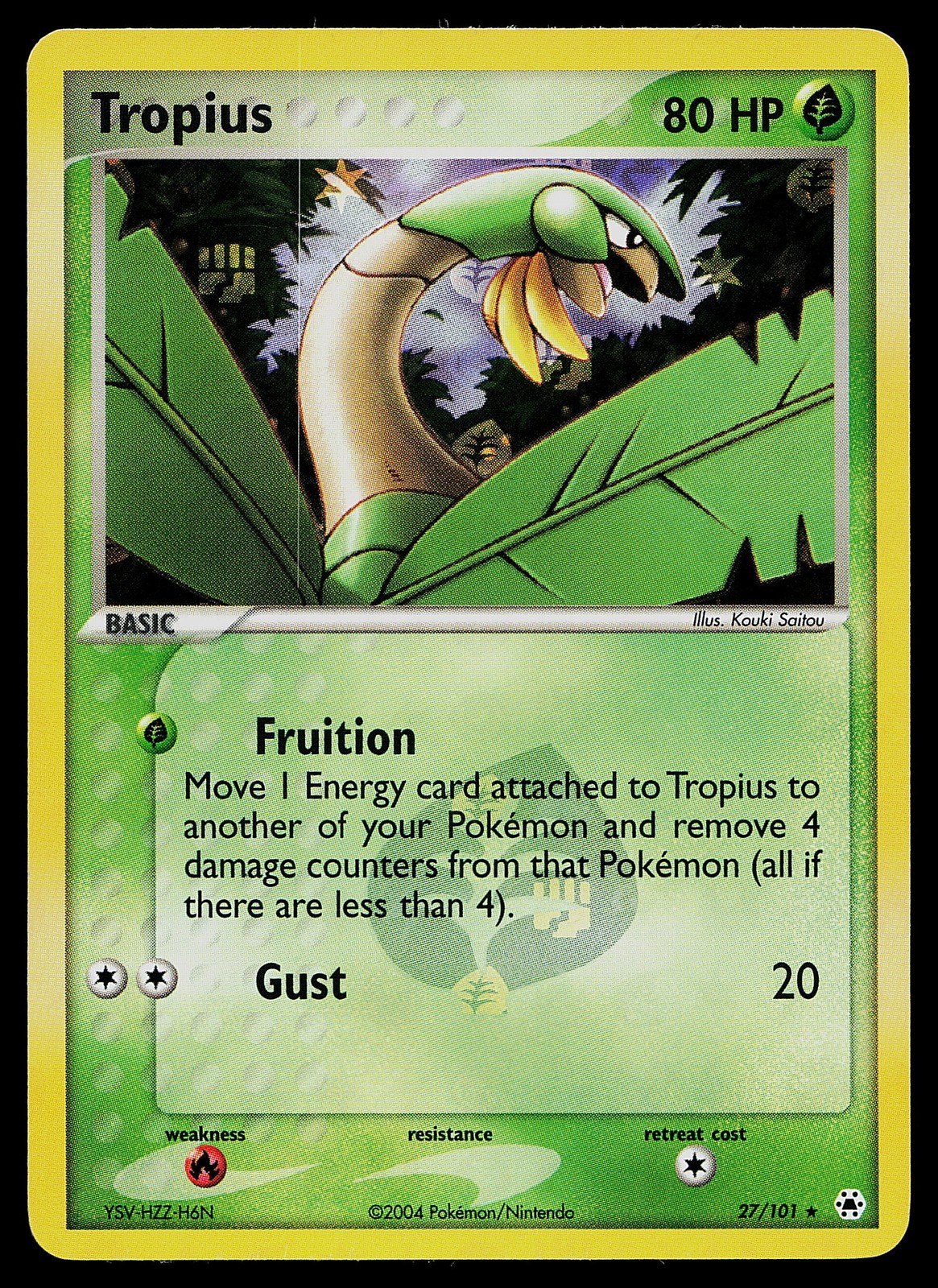 Pokemon Card - Tropius Hidden Legends 27/101 Rare Reverse Holo