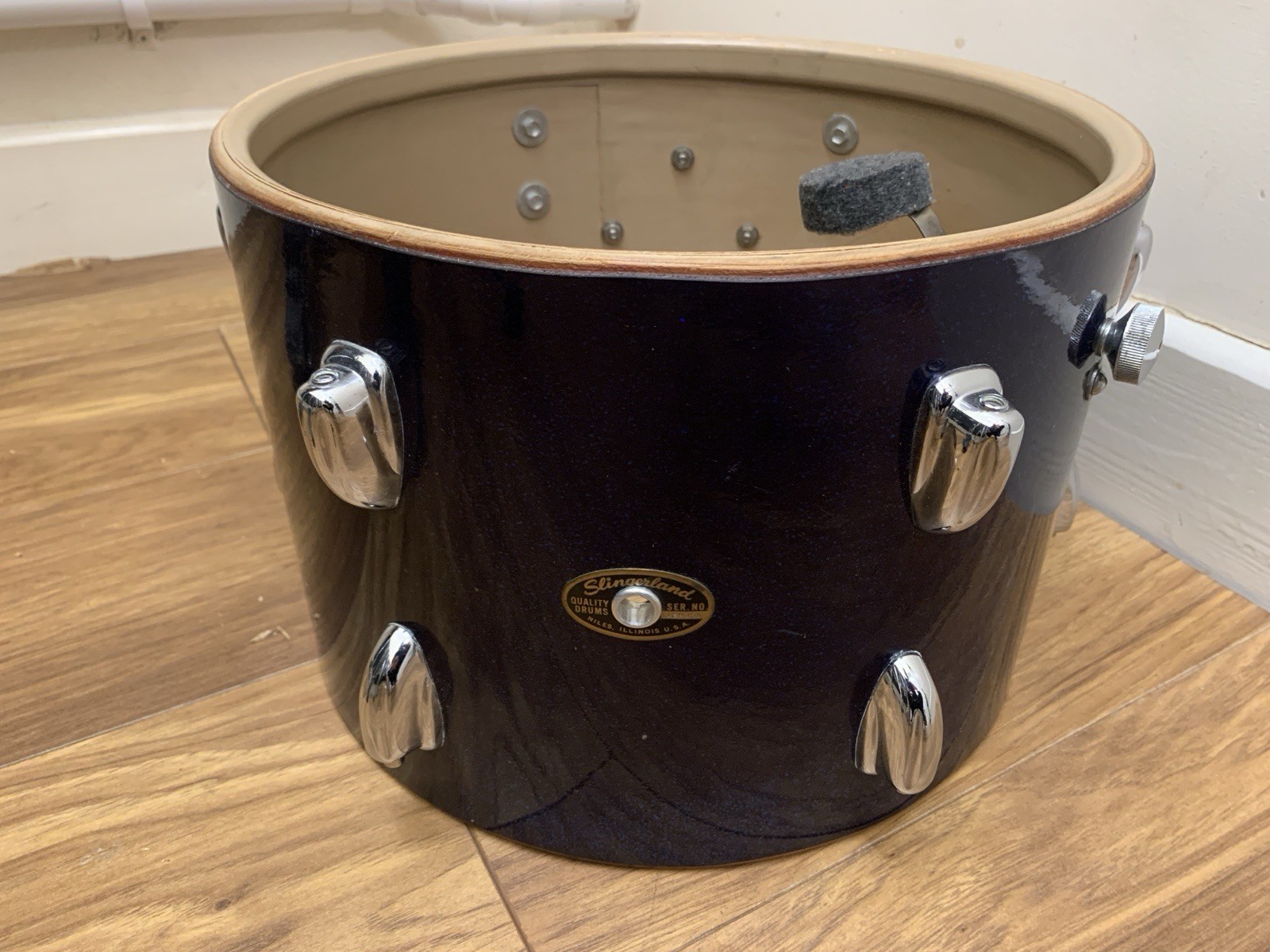 Slingerland 13 x 9” Tom 1960s shell Sparkling Blue Pearl