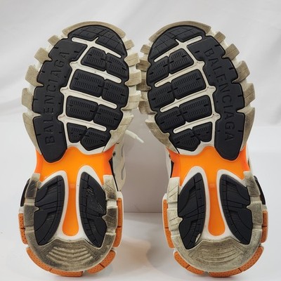 Balenciaga Track Sneaker Mens Size 6 US 39 EU White Orange VG Shoe