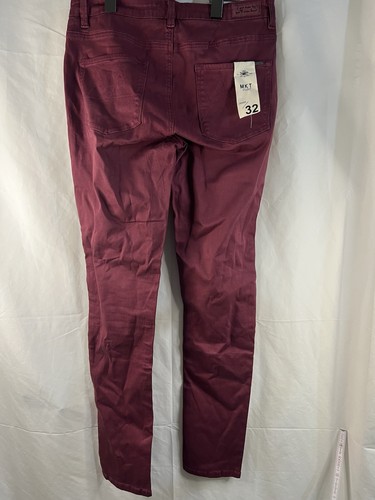 MKT Studio Jeans Women’s Size W32 Burgundy Red Dark Denim Trousers - Picture 9 of 16