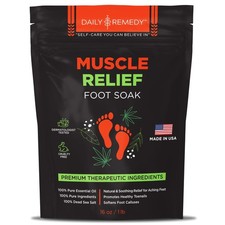 Muscle Relief Foot Soak with Epsom Salt, Made in USA, Soothe Tired Feet, Soft...