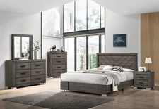 Kings Brand Furniture – Lorain 6-Piece Queen Size Gray Bedroom Set