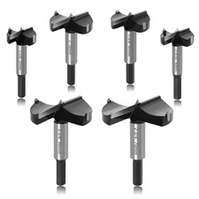 ASNOMY 6PCS Large Size Forstner Bit set, 6Pcs 1-3/8" to 2-3/4" 