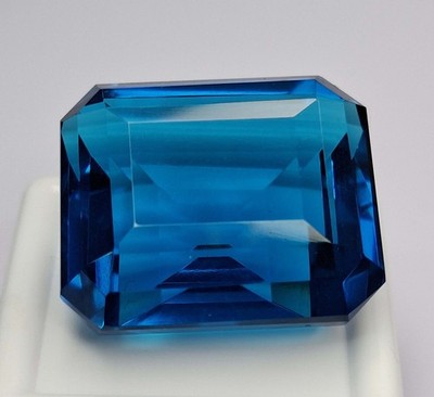 47-49 Ct Shining Blue Topaz Emerald Cut Loose Gemstone Lab Created SP388