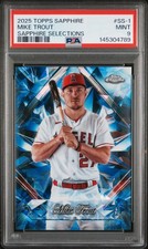 2025 TOPPS CHROME SAPPHIRE SAPPHIRE SELECTIONS #SS-1 MIKE TROUT PSA 9
