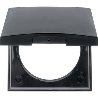 2 St Berker Integro FlowPure Rahmen 1-fach mit Klappdeckel schwarz glänzend P084